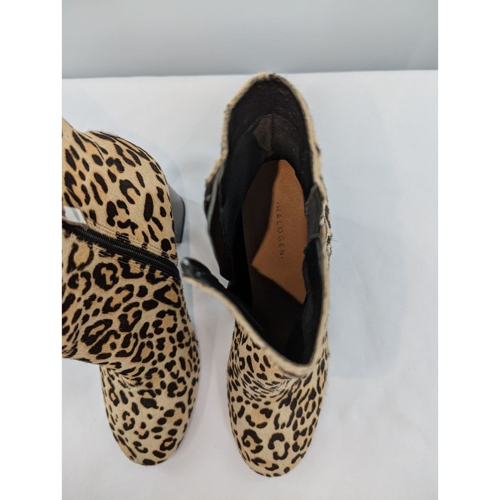 Halogen Boot Leopard Print Block Heel Bootie 6m N… - image 7